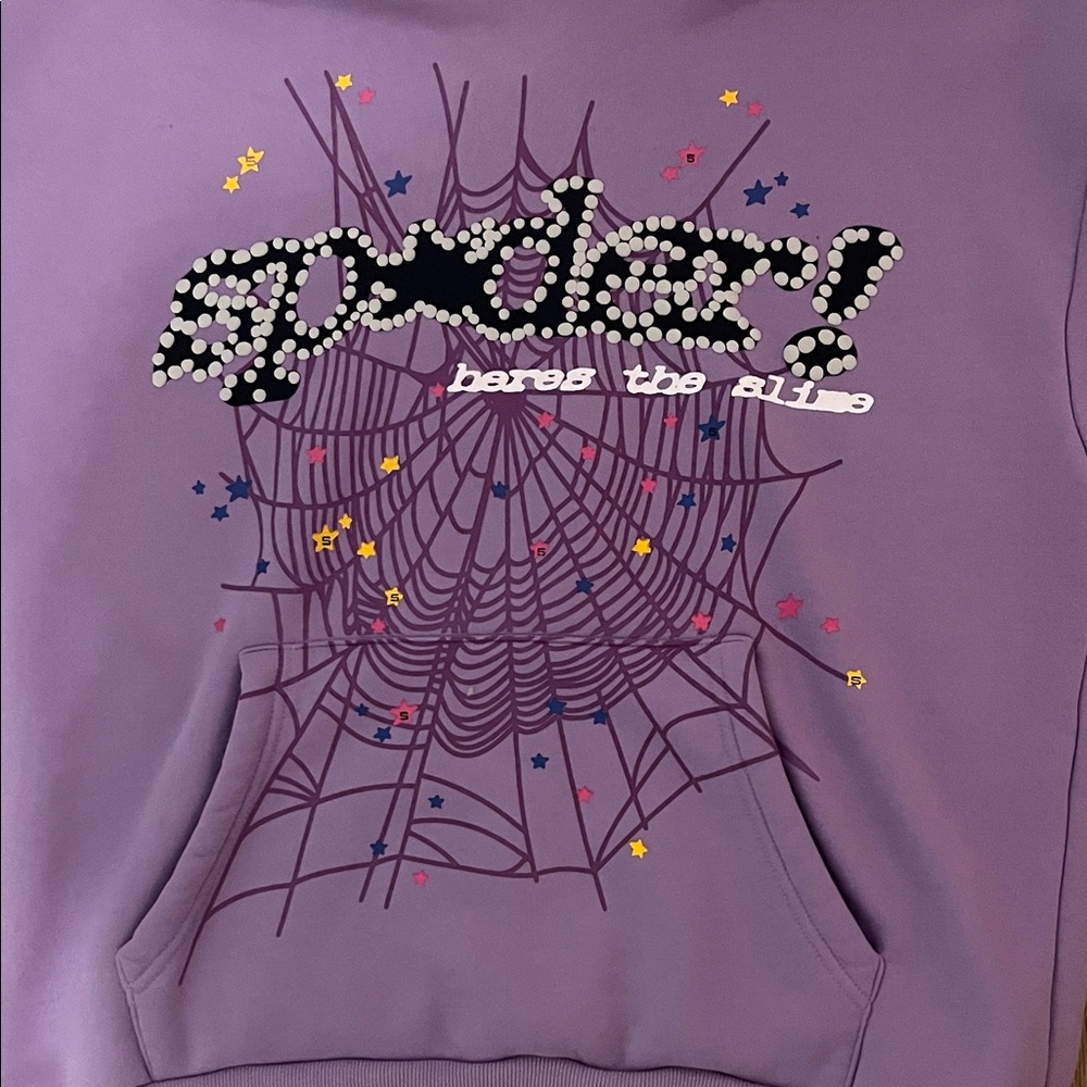 Purple Spider Graphic Hoodie